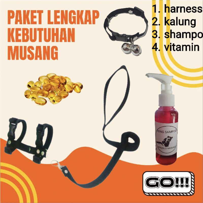 KEBUTUHAN MUSANG / PAKET LENGKAP KEBUTUHAN MUSANG SHAMPO MUSANG, HARNESS MUSANG, VITAMIN MUSANG, KAL