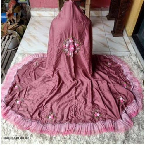 Mukenah Mawar Bulat Tas Mawar Merekah / Mukena Setelan Mawar Bulat Nyaman Adem / Tas Mawar Merekah M