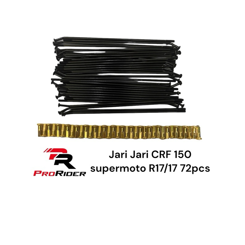 VJ SHOP jari jari ruji supermoto honda crf 150l ring 17 hole 32 khusus crf / diameter jumbo 9mm teba