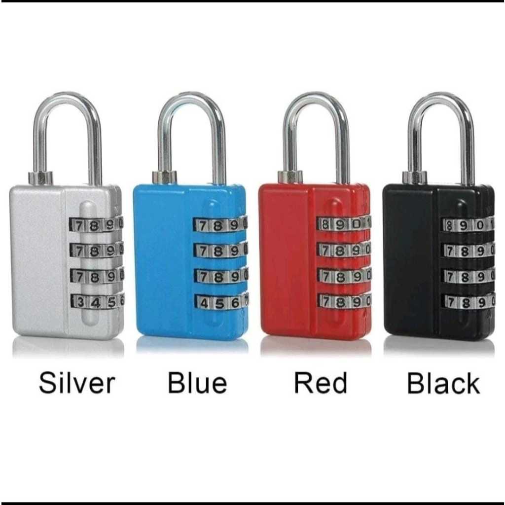 Gembok 4 Digit password gembok kecil untuk travel lebih aman / Gembok Koper Locker Bahan Alloy