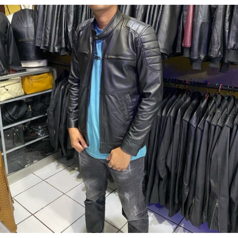 New Jaket Kulit Domba Asli /Jaket Kulit Model Racing/Jaket Kulit Touring
