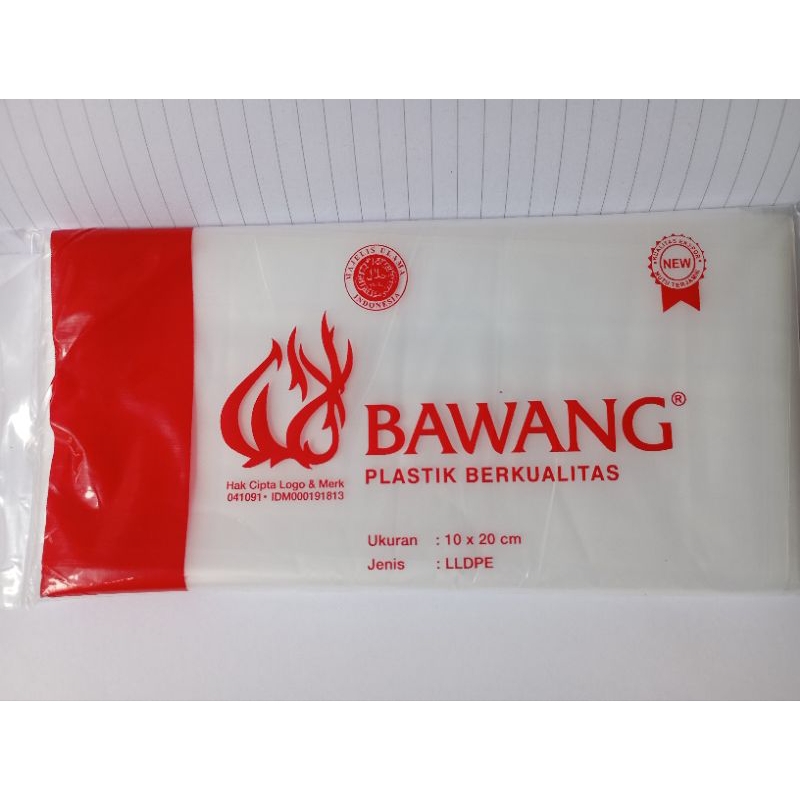PLASTIK PE BAWANG TEBAL 0,3 UK 10X20 (1/4 kg),kantong plastik makanan