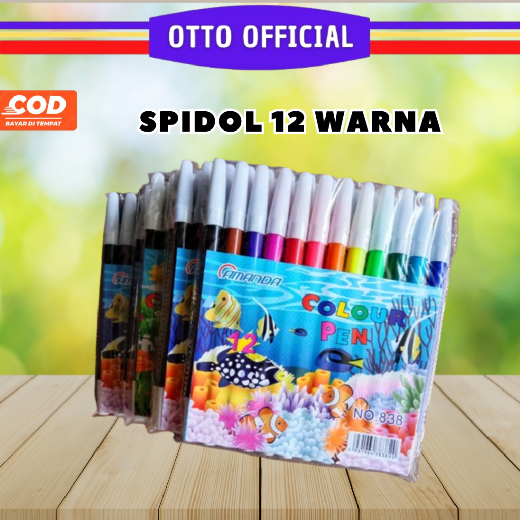 

Spidol 12 Warna Kecil Murah/Alat Lukis Warna Gambar Murah