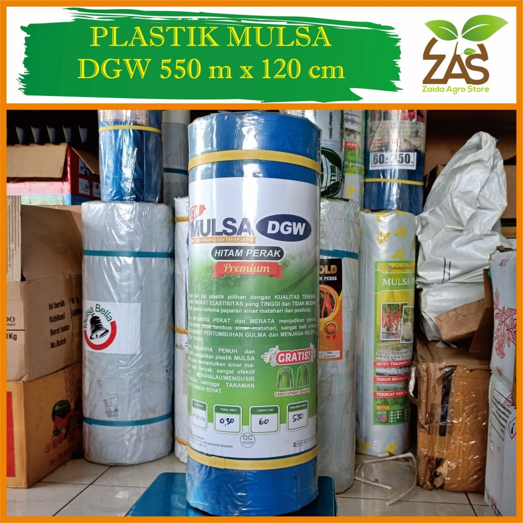 PLASTIK MULSA HITAM PERAK PERTANIAN - DGW 550 M
