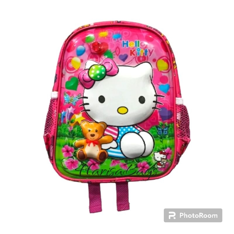 TAS SEKOLAH ANAK PEREMPUAN TAS HELLO KITTY LED 3D SD TK PAUD