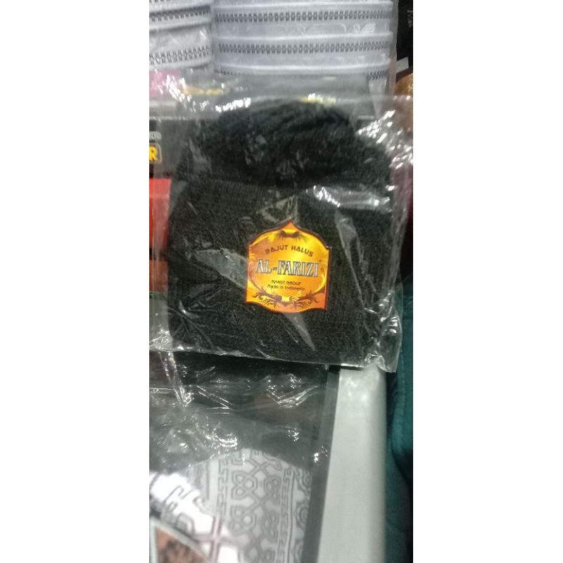 Kopyah Rajut Tebal Hitam Al.Farisi ,Ukuran Dewasa