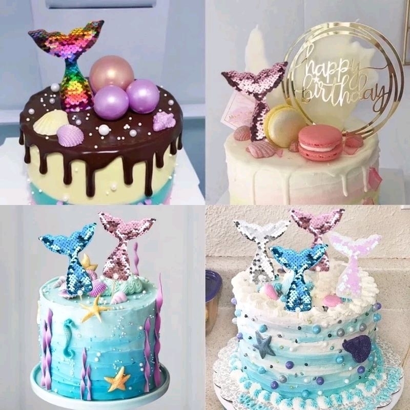 Cake Topper Mermaid Hiasan Cake Ulang Tahun