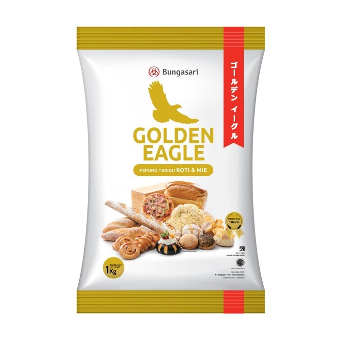 

Tepung Terigu GOLDEN EAGLE - Protein Tinggi 1 kg
