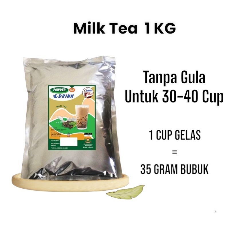 

Powder MILK TEA - Bubuk Minuman Teh Susu Plain 1 KG - BLAST | Tanpa Gula |