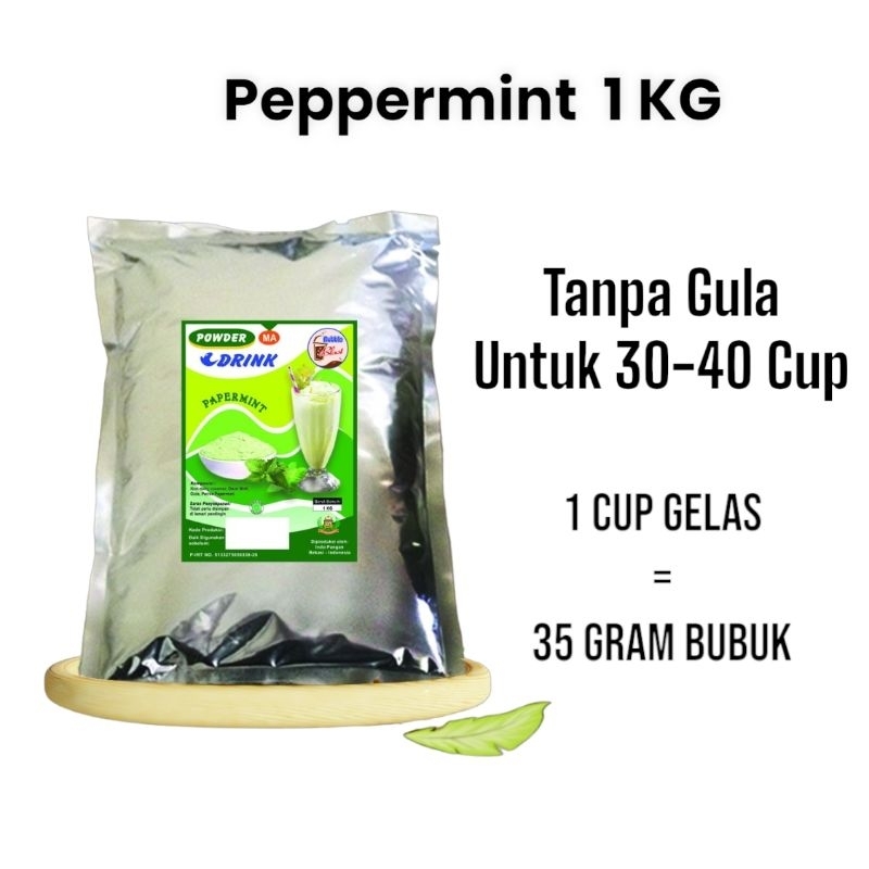 

Powder PEPPERMINT - Bubuk Minuman Mint Plain 1 KG - BLAST | Tanpa Gula |