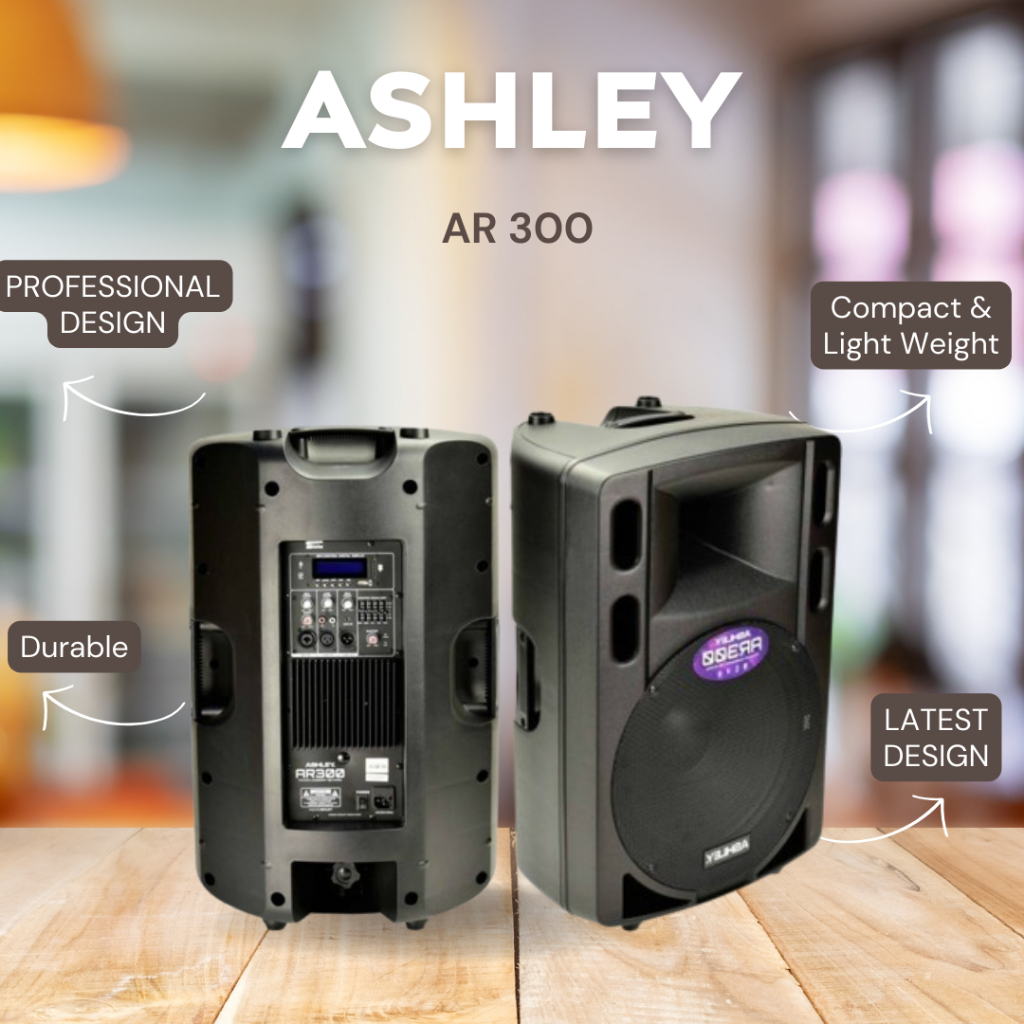 SPEAKER AKTIF ASHLEY AR 300 / AR300 / AR-300 15 INCH DIGITAL MULTI EFFECT 16 DSP GARANSI ASHLEY
