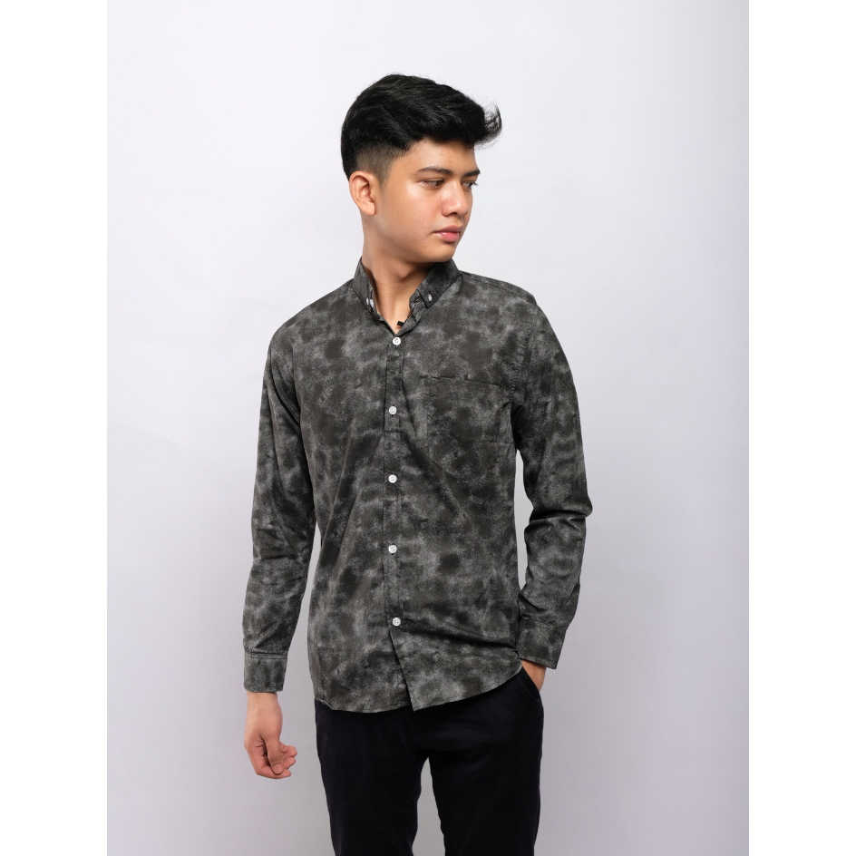KYBOST VERTUCCI Kemeja Pria Mens Lengan Panjang Slimfit Motif Tie-Dye VTC039
