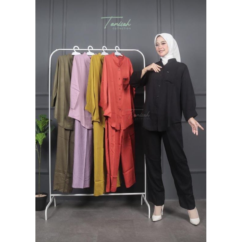 SETELAN RAYON TWILL PREMIUM KANCING BELAKANG  // SETELAN RAYON TWILL PREMIUM