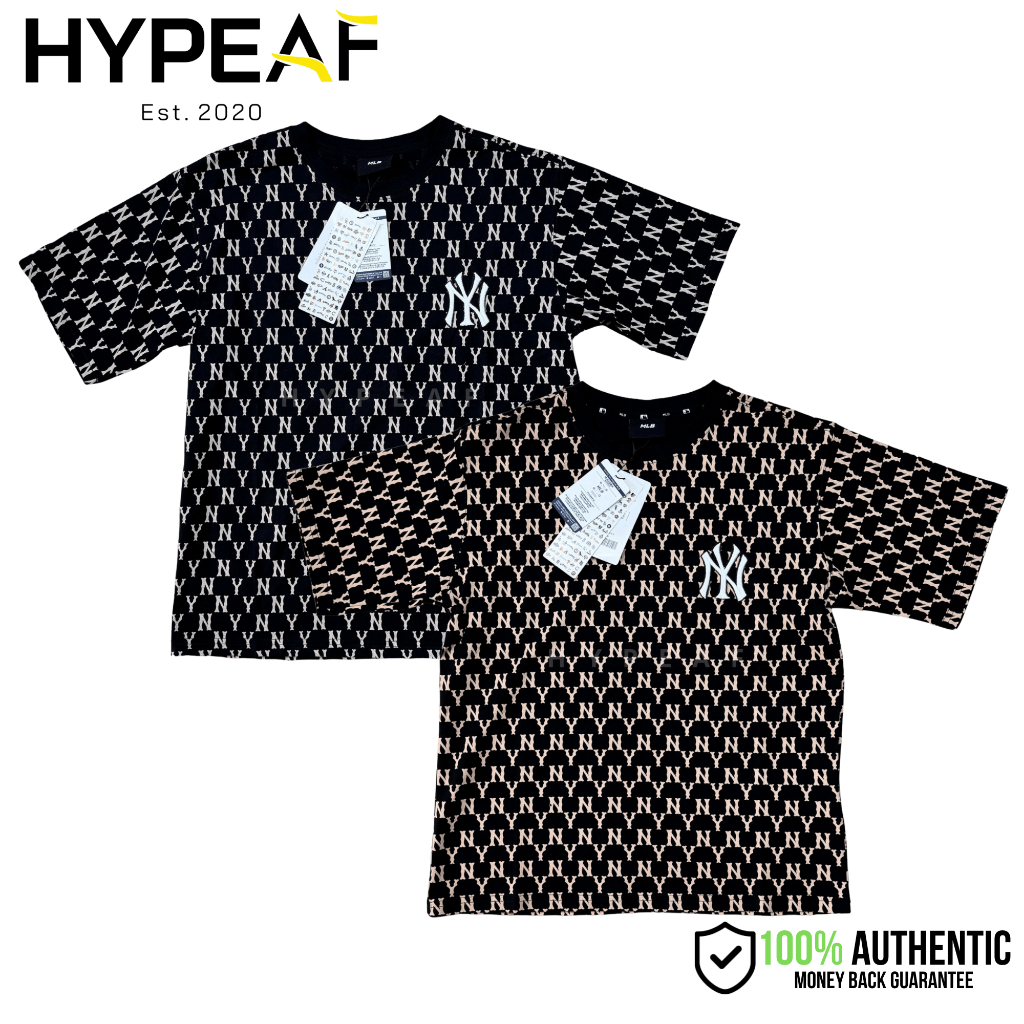 MLB NY New York Yankees Tee - Monogram All Over Printed