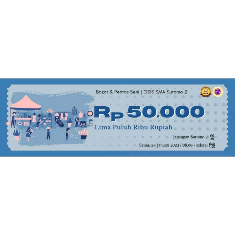 Print Cetak Kupon Voucher Premium Art Paper Ukuran 15cmx6cn