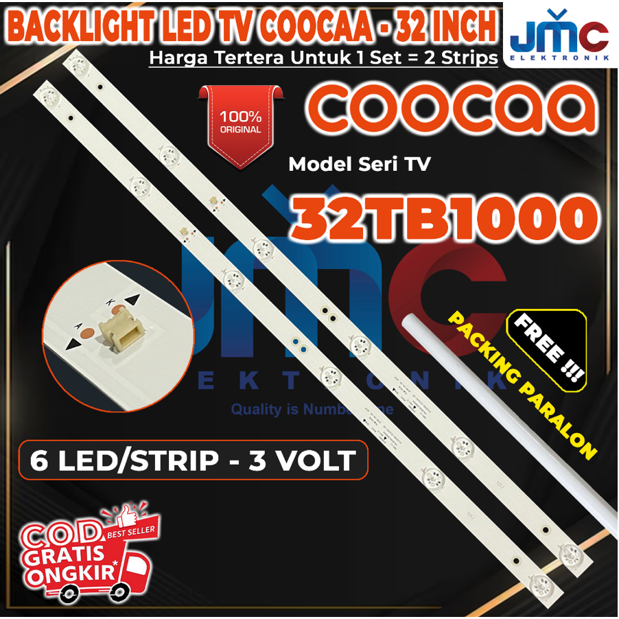 BACKLIGHT TV LED COOCAA 32 INCH 32TB1000 LAMPU BL KOKA COCA 32TB 1000