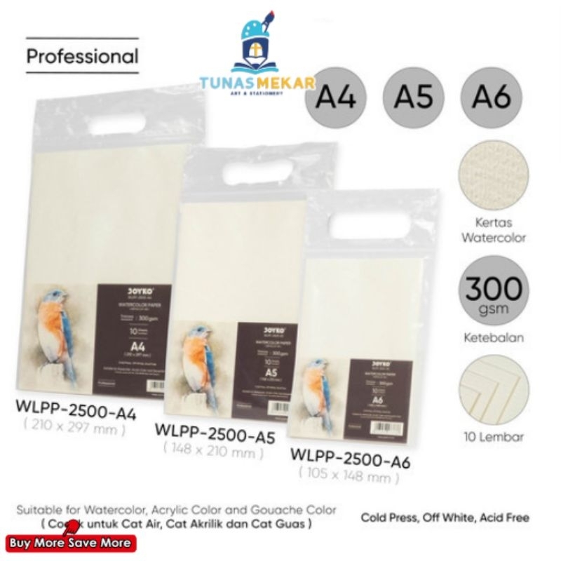 

Watercolor Paper Joyko WLPP-2500 300GSM