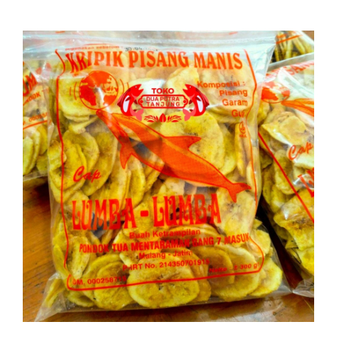 

Kripik / Keripik Pisang Lumba Lumba Manis