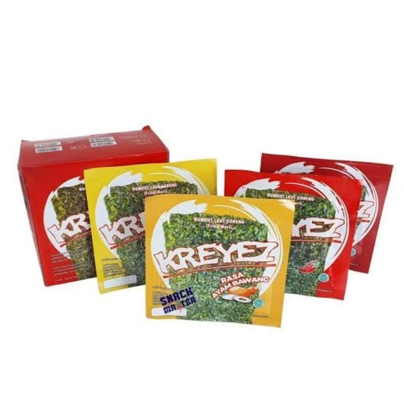 

KREYEZ RUMPUT LAUT GORENG NETTO 4 GR X 12 PCS