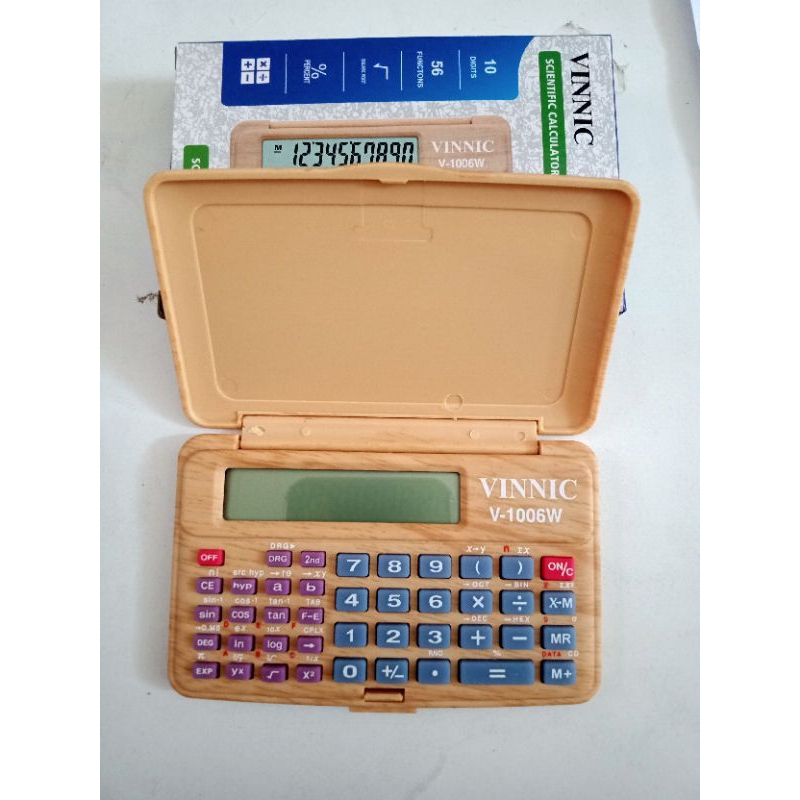

kalkulator vinnic scientific motif kayu V-1006W