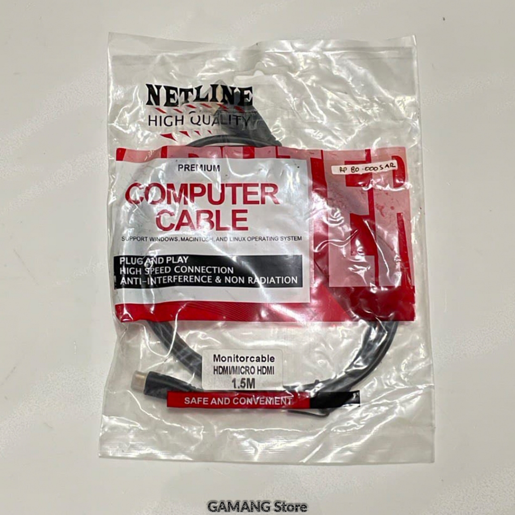 Kabel monitor komputer HDMI-micro HDMI