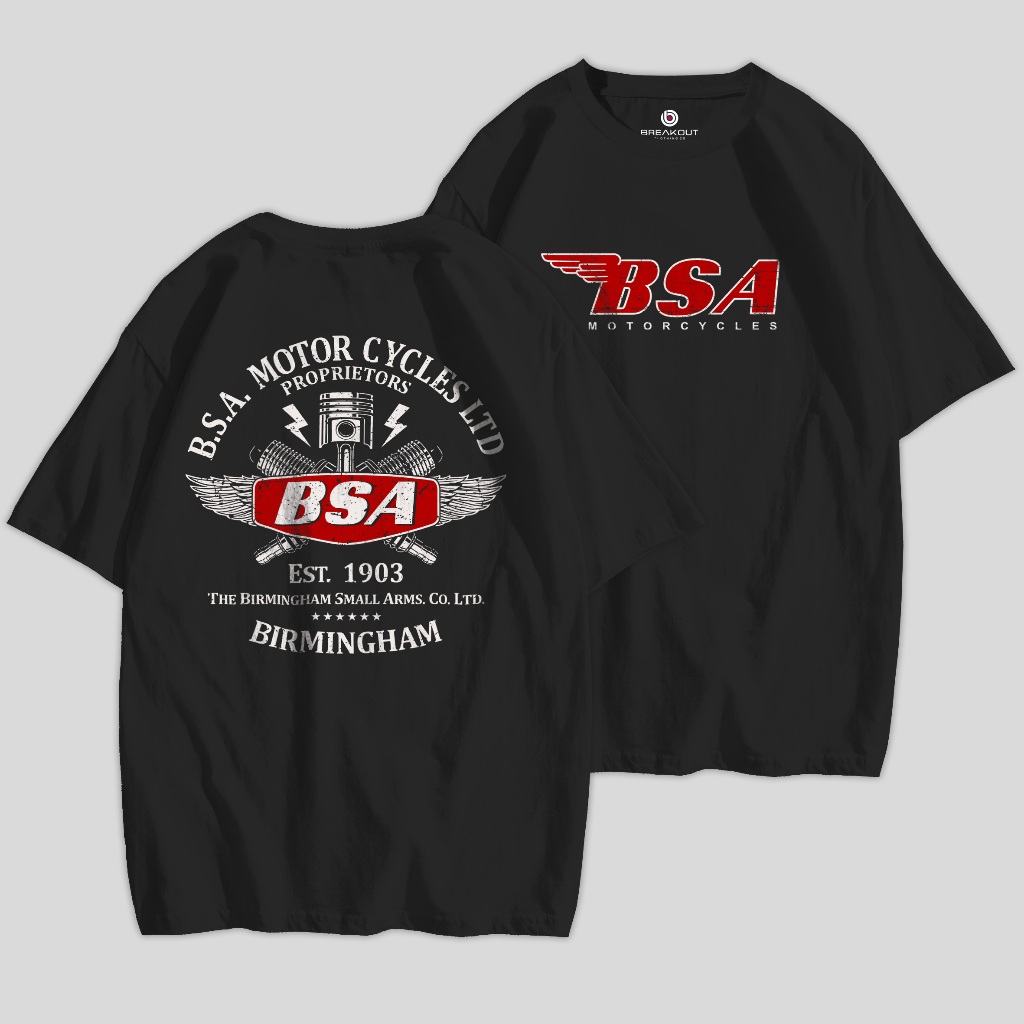 kaos motor bsa tshirt bsa motorcycle kaos motorcycle custom