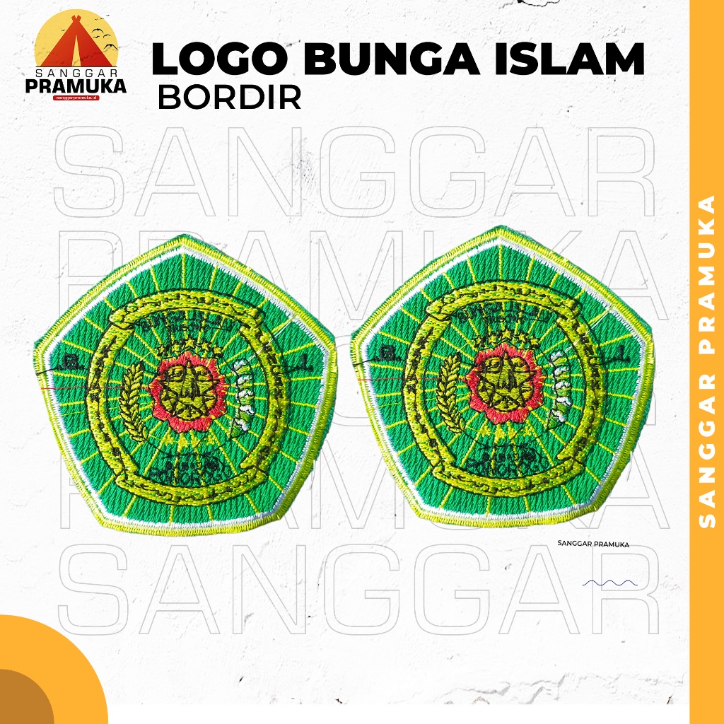 Logo Bunga Islam Bordir / Silat Bunga Islam