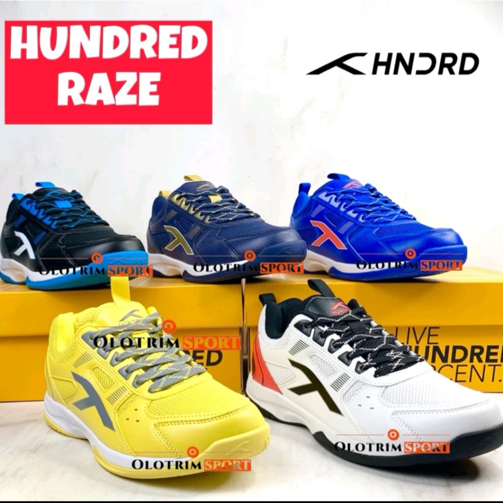 Sepatu Badminton Anak HNDRD HUNDRED RAZE JUNIOR JR Original