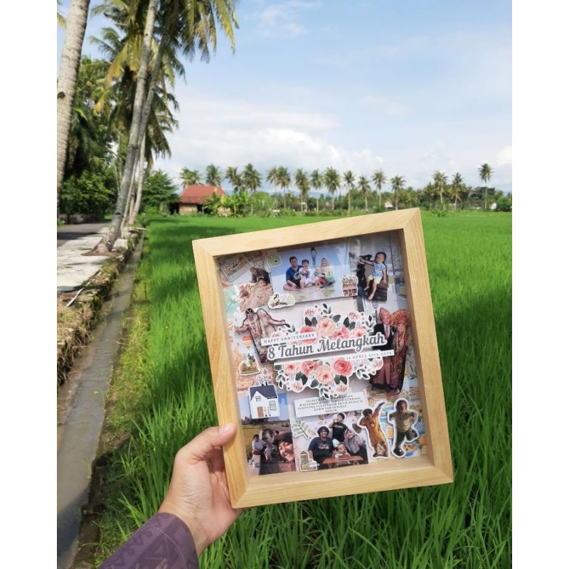 Scrapframe 3D Pop Up Wisuda kado Ulang Tahun Perpisahan Pensiun Anniversary Baby born Frame 3d