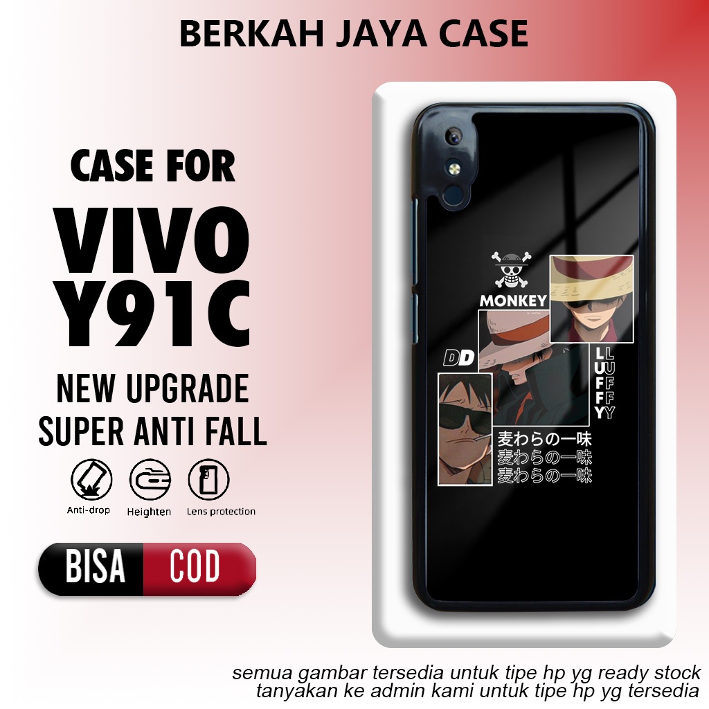 case vivo y91c casing vivo y91c kesing motif luffy 03 case keren karakter bahan hardcase softcase gl