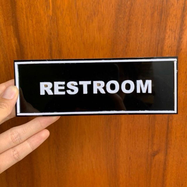 

sign akrilkk restroom