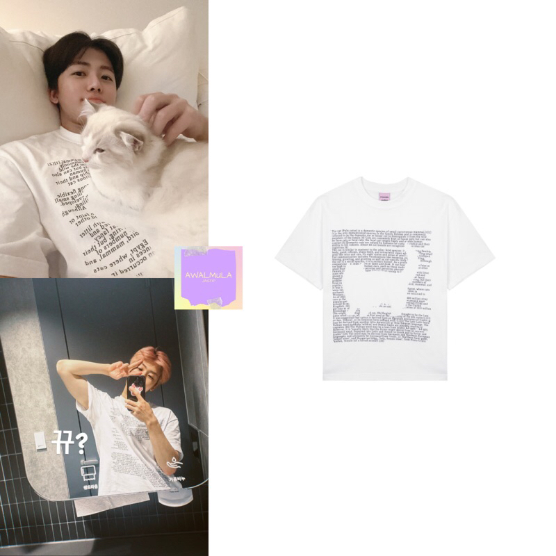 (PO) OFFICIAL SALE ITZAVIBE No Color Shadow Cat T-shirt worn by NCT Jaemin