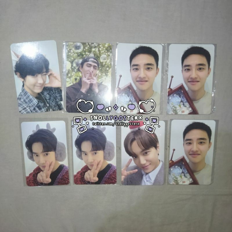 Official Photocard PINK CHRISTMAS EXO CHANYEOL SEHUN KYUNGSOO SUHO KAI
