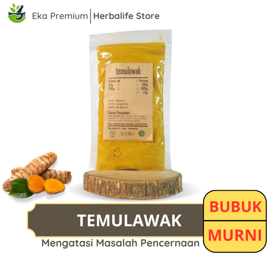 

TEMULAWAK BUBUK Temu Lawak Kering Ramuan Rempah Herbal Asli Jamu Minuman Alami Murni Tradisional Rimpang Curcuma