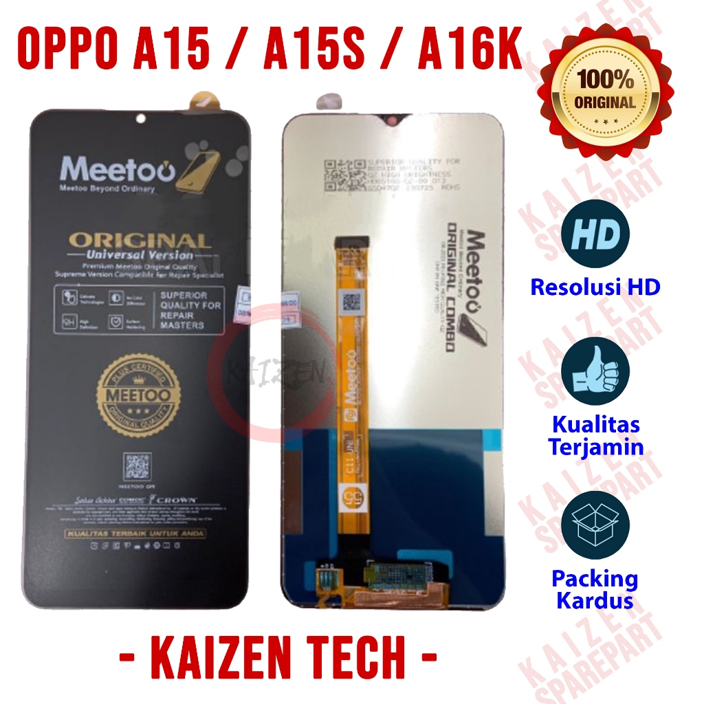 Lcd Oppo A15 / A15S / A16K Original Meetoo Quality Lcd Touchscreen Oppo A15 / A15S / A16K Fullset