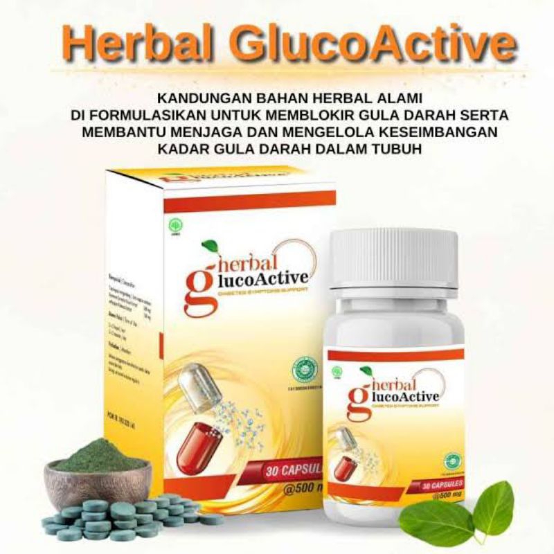GLUCOACTIVE HERBAL ORIGINAL ASLI OBAT DIABETES GLUCO ACTIVE
