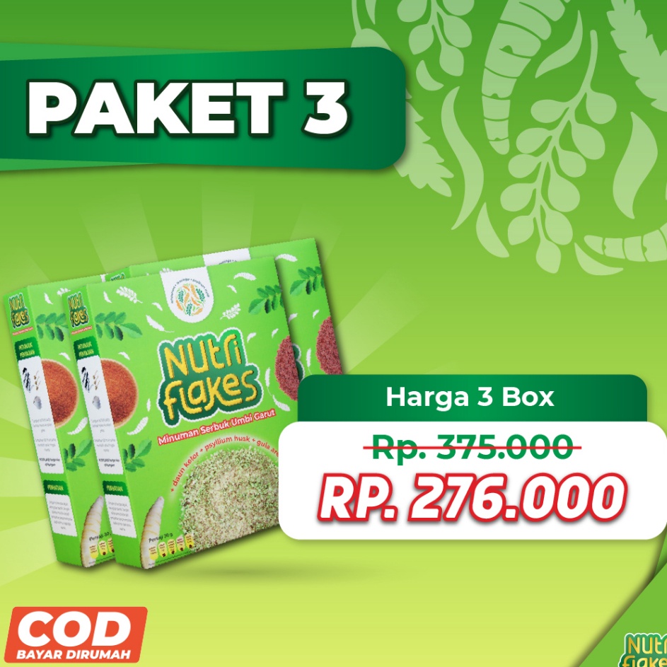 

Harga Max Nutriflakes Umbi Garut Asam Lambung Original Paket 3 Box