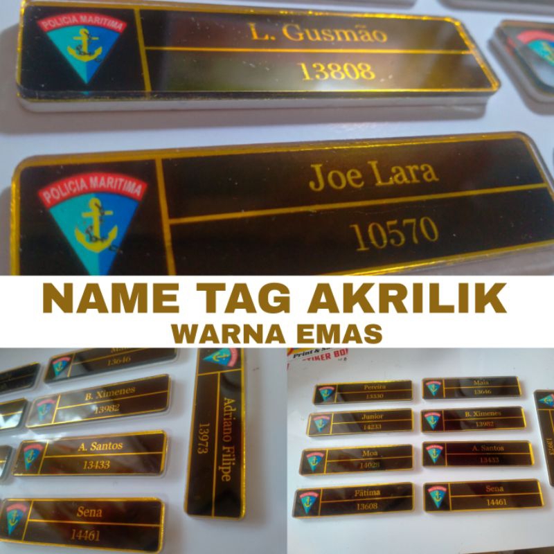 

NAME TAG AKRILIK EMAS BERKILAU