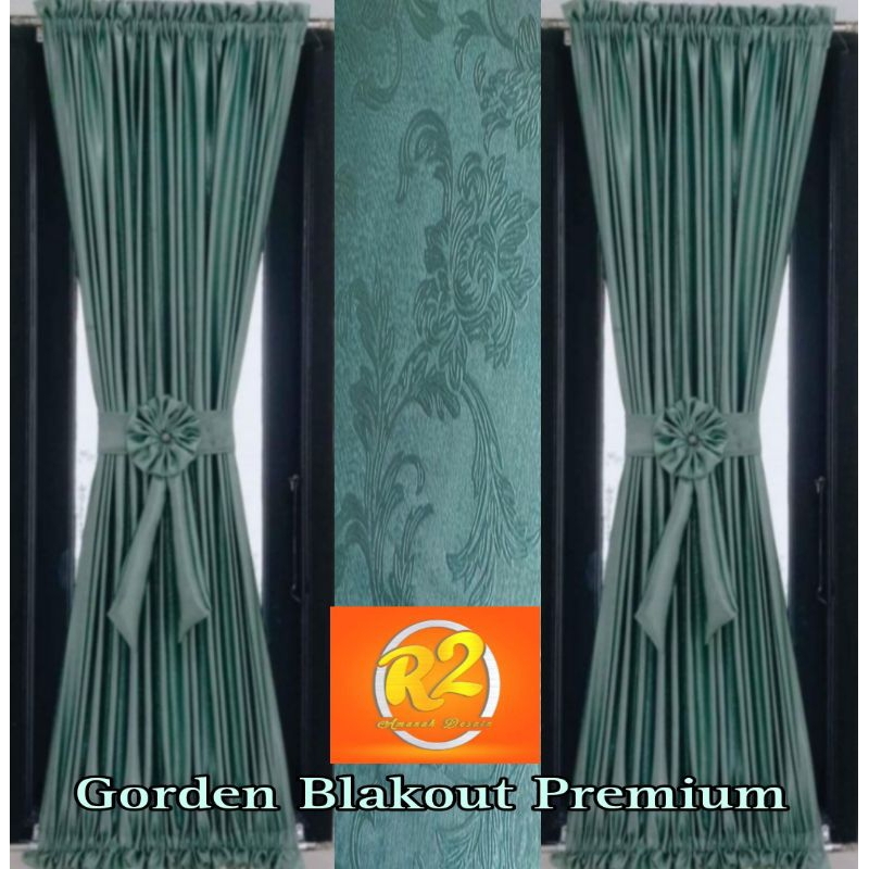 Gorden kupu/kupu premium blakout glosy mewah tebal 99% tidak tembus cahaya