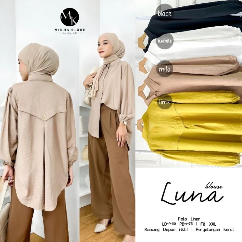 blouse wanita luna by Mikha store