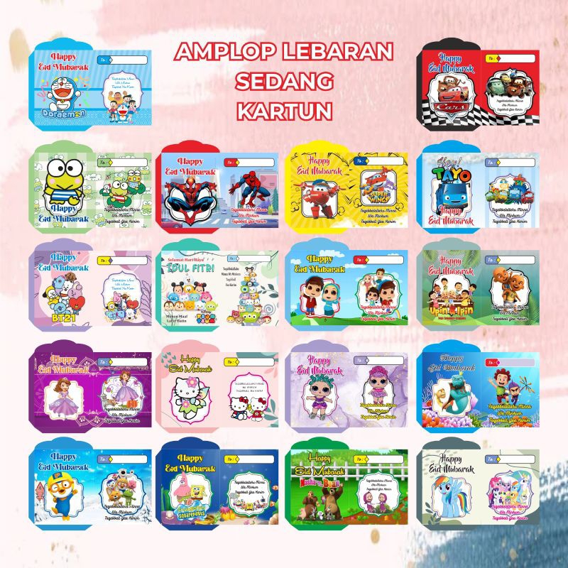 

Amplop lebaran Tema Kartun ukuran medium {lembaran}