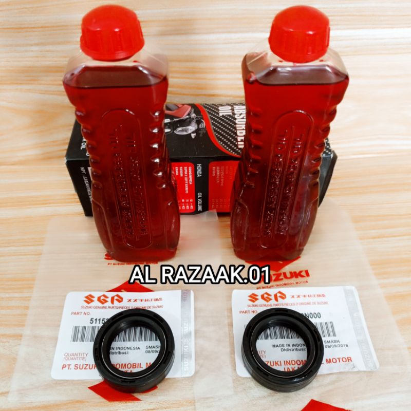 Sil Seal Shock+Oil Oli Shock Depan Suzuki Smash Satria Fu Shogun Spin Skywave Skydrive SGP