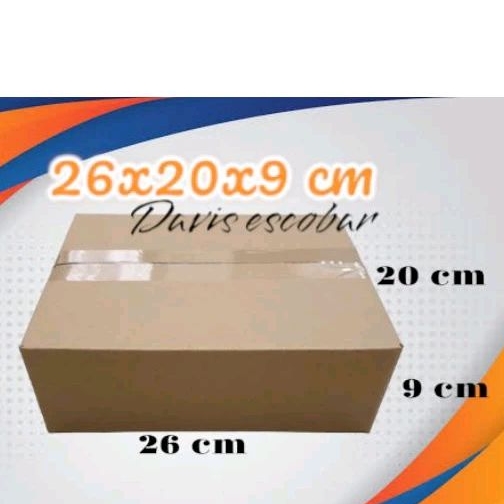 

box kardus packing 26x20x9 cm dus luar polos siap pakai