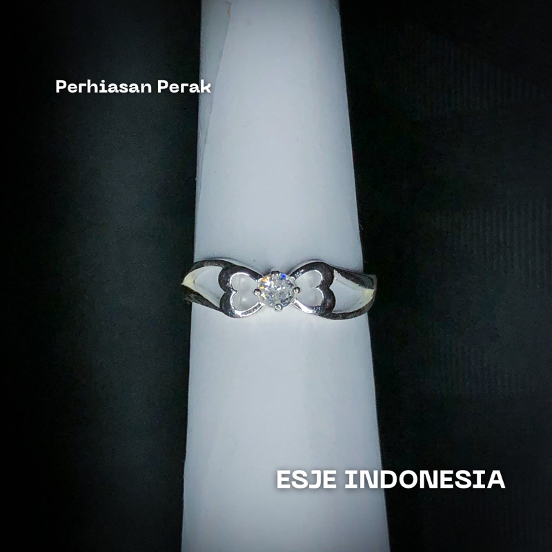 Cincin Sayap Simple Aksesoris Perhiasan Perak Wanita - Esje Indonesia