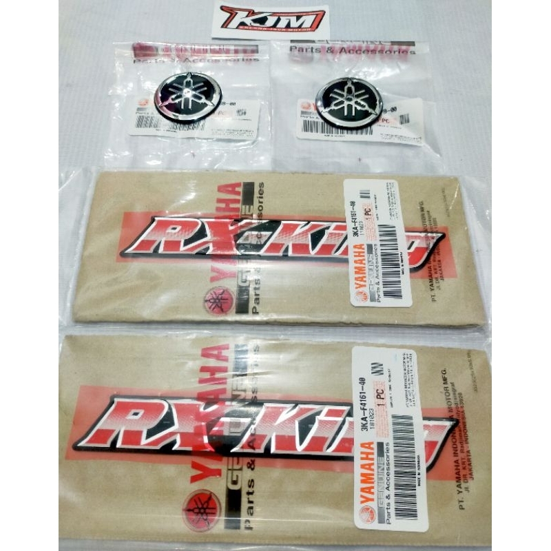 EMBLEM FULLSET TANGKI PLUS EMBLEM DOP AKI RX KING 2004 2005 2006 ORIGINAL