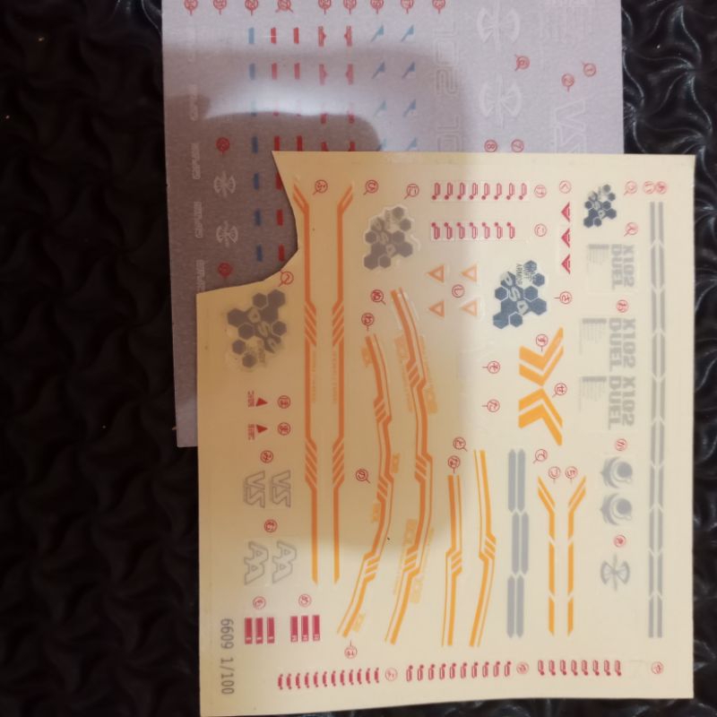 MG Duel Gundam Water Decal