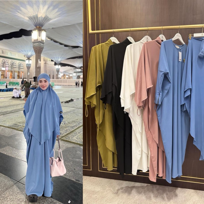 dress kaftan set bergo SS ori by SHELLASAUKIA