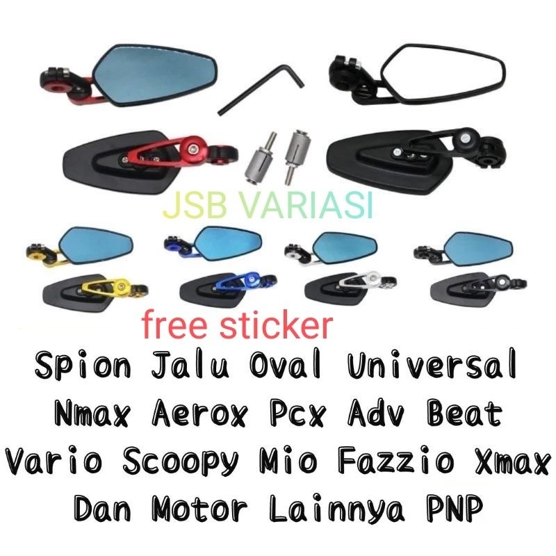 Spion Jalu Oval Carbon Bar End Nmax Aerox Lexi Vario 160/150/110 Beat Pcx Adv - JSB VARIASI