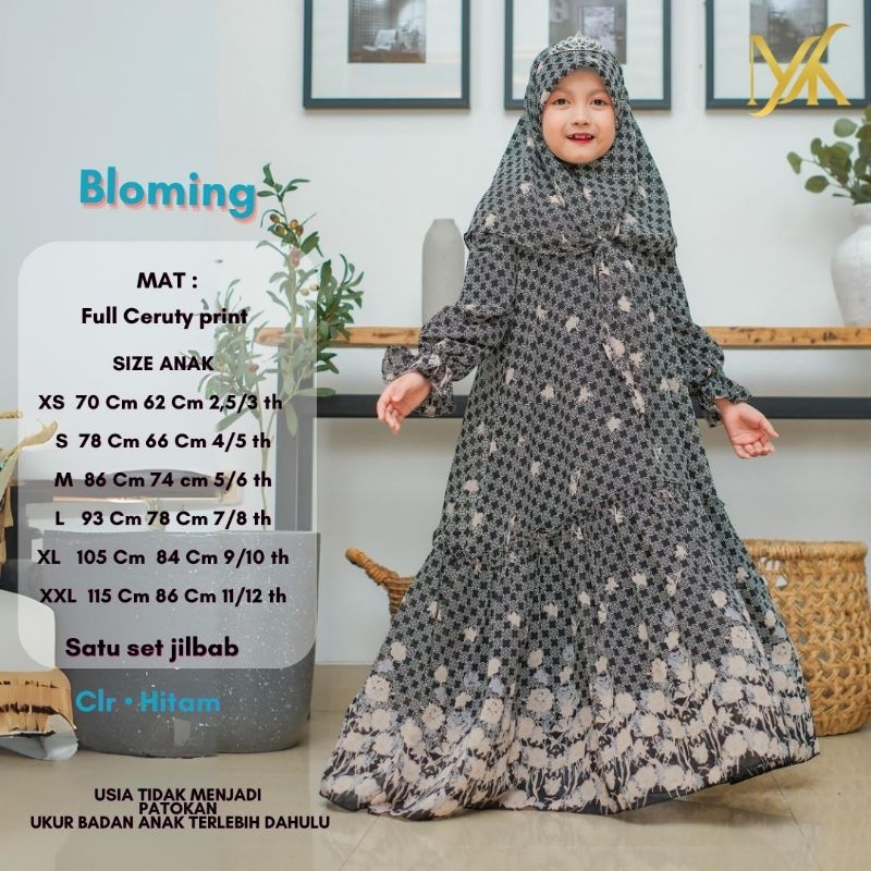 gamis set anak by mauma kids / gamis anak bloming