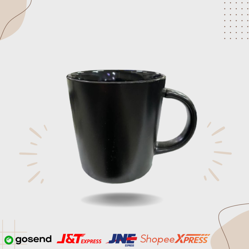 MUG GELAS KERAMIK POLOS GLOSSY